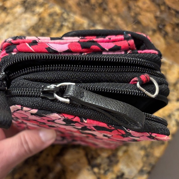 Disney Vera Bradley Pink and Black Mickey Balloons Quilted Wallet - Picture 4 of 5